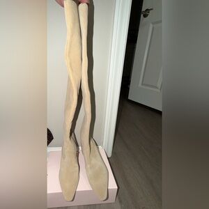 Vince Camuto Cream Women's Over-the-Knee Boots